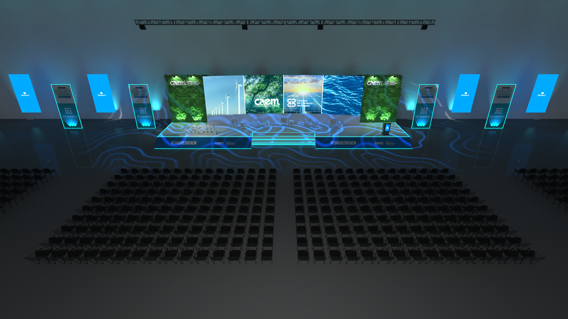 escenografía central caem 2023