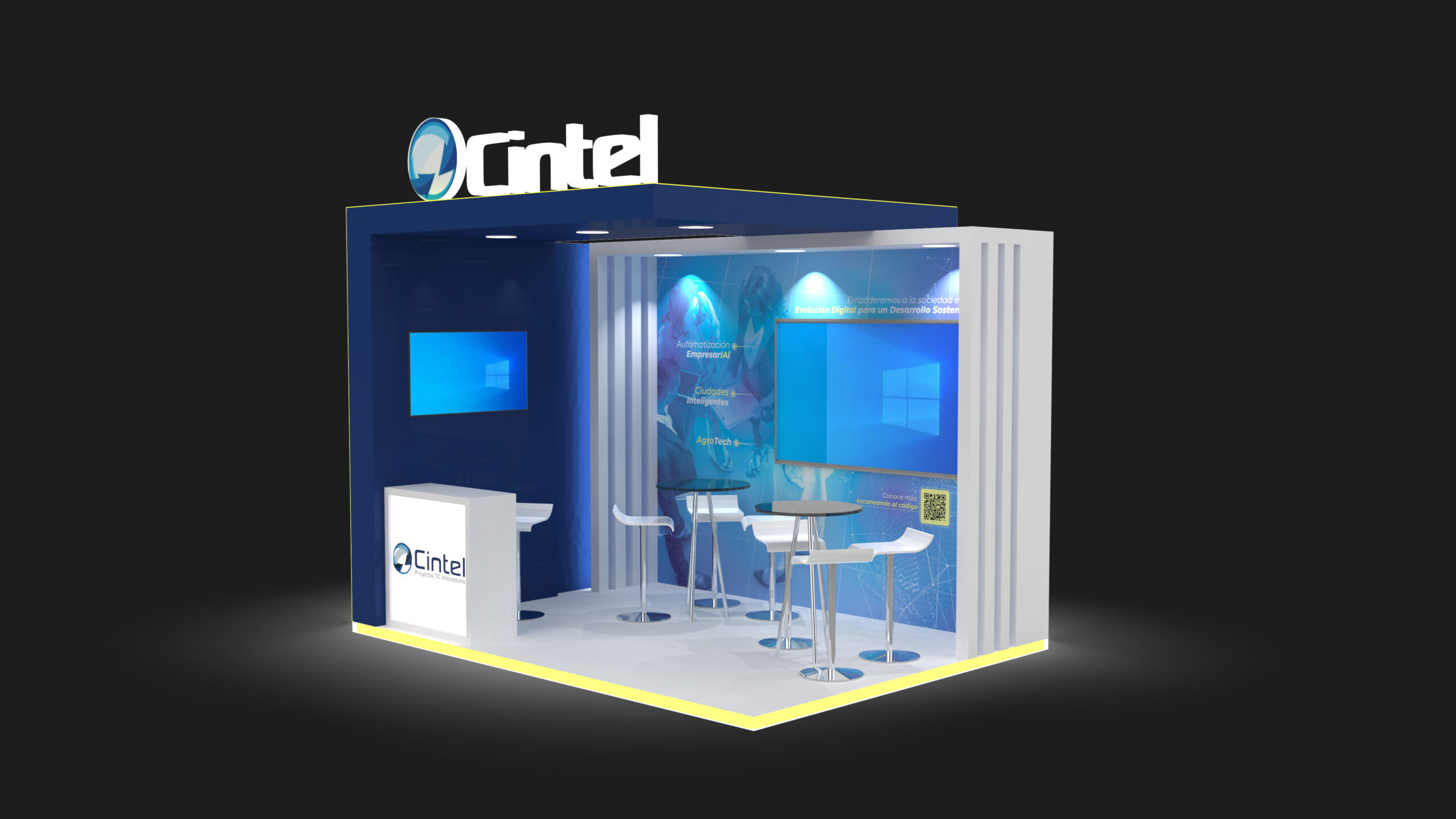 modelado 3d stand cintel